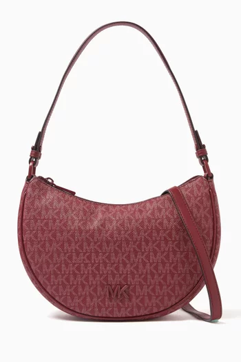 Small Kyla Shoulder Bag in Logo Canvas