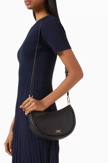 Small Kyla Braided Shoulder Bag in Leather