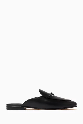 Tiffanie Flat Mules in Leather