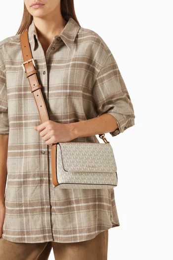 Small Nessa Crossbody Bag in Coated Canvas