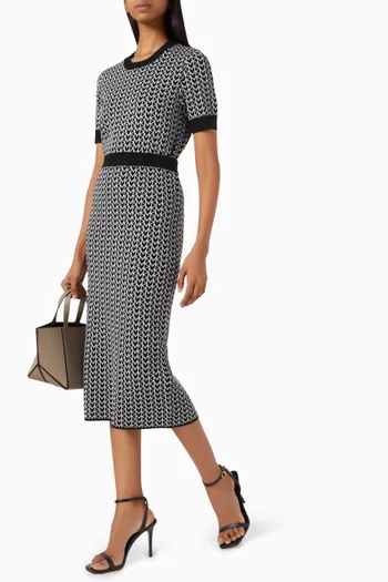 Logo Pencil Skirt in Viscose-knit
