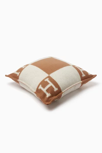 Avalon H Club Pillow in Handwoven Cashmere