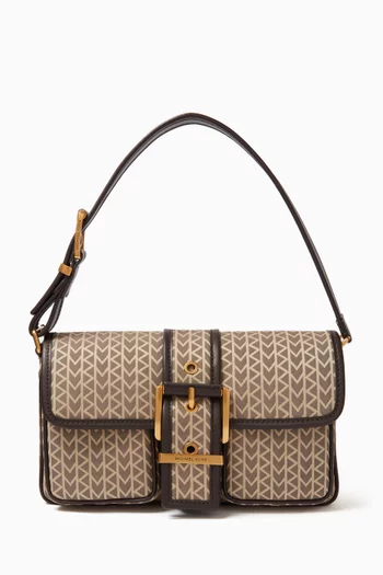 Medium Colby Shoulder Bag in Logo Jacquard