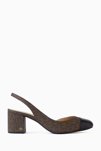 Perla 60 Slingback Pumps in Signature Canvas