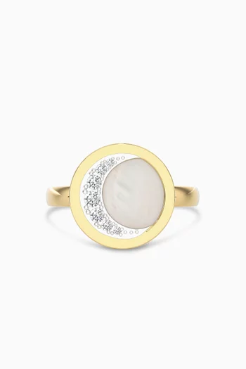 Circle Diamond Ring in 18kt Gold