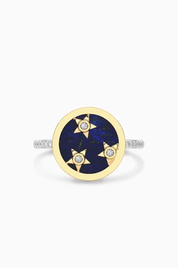 Circle Diamond Ring in 18kt Gold