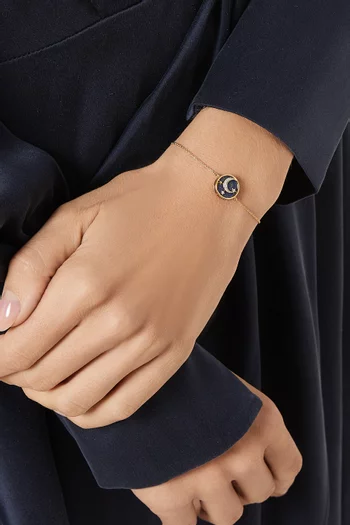 Crescent Diamond Bracelet in 18kt Gold