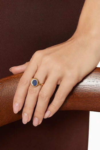 Circle Diamond Ring in 18kt Gold