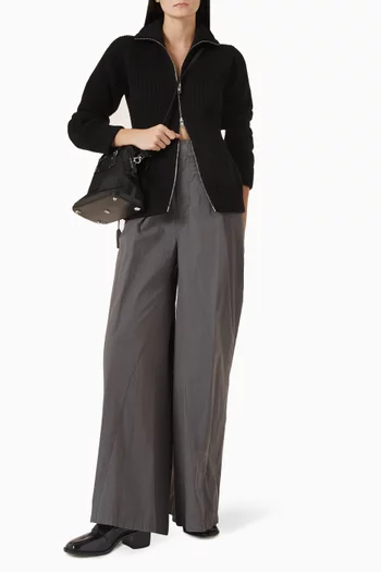 Zip Cardigan in Wool