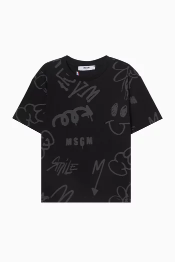 Graphic Logo T-shirt in Cotton Jersey