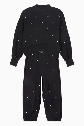 Crystal-embellished Sweatpants in Cotton-fleece