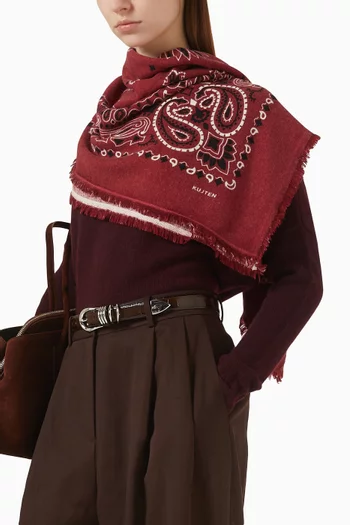 وشاح باندانا كبير كشمير بنقشة