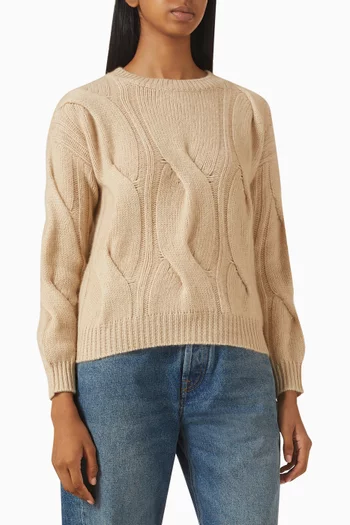 Nils Twisted Round-neck Sweater in Cashmere