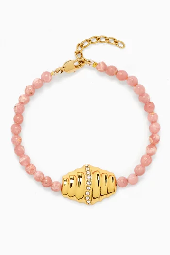Miele Rhodochrosite Bracelet in 18kt Gold-plating
