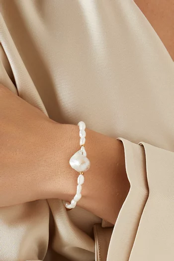 Venus Pearl Bracelet in 18kt Gold-plating