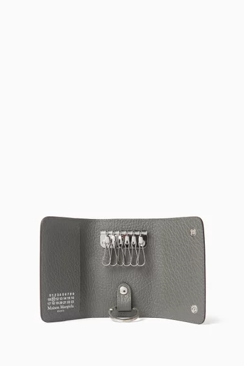 Four Stitches Key Holder in Grainy Leather