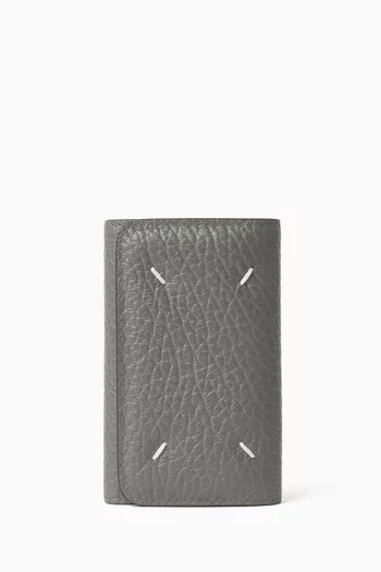 Four Stitches Key Holder in Grainy Leather