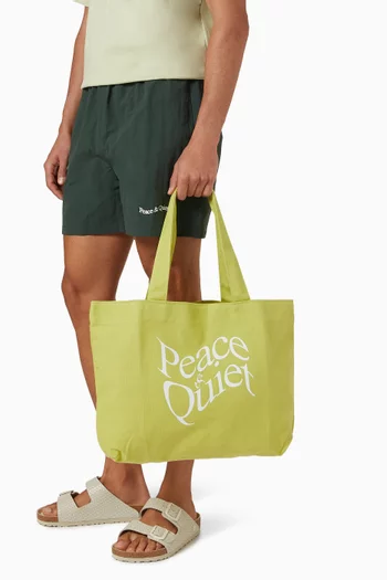 Warped Tote Bag in Cotton Canvas