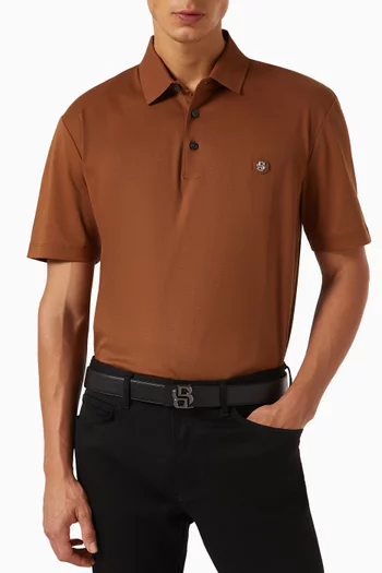 B Icon Reversible Belt in Leather