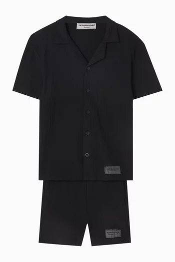 Short-sleeve Shirt in Seersucker Jersey
