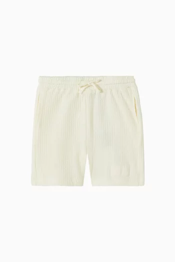 Relaxed Shorts in Seersucker Jersey