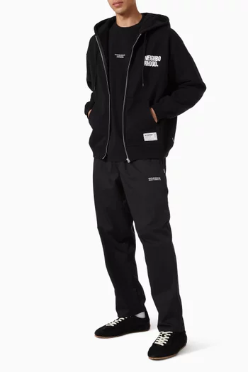 كنزة بغطاء رأس رياضية كلاسيكية بسحّاب قطن