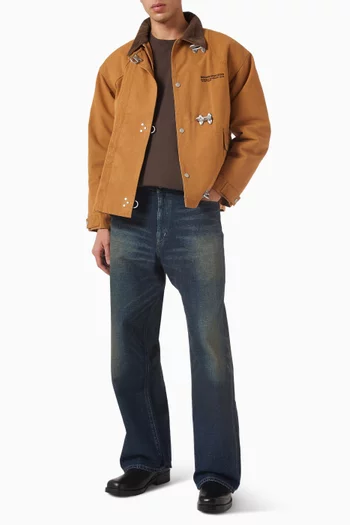 DP Wide Pants in Washed Denim