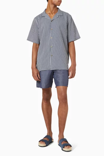Camp Collar Shirt in Linen