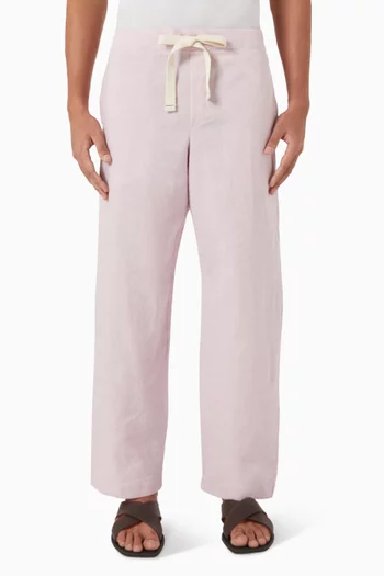 Elasticated Pants in Linen