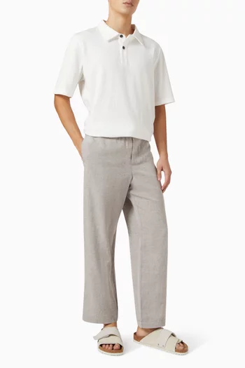 Elasticated Pants in Linen