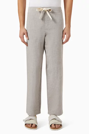 Elasticated Pants in Linen