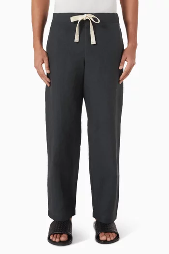 Elasticated Pants in Linen