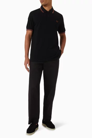 Twin Tipped Polo Shirt in Cotton-piqué