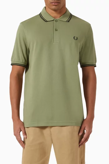 Twin Tipped Polo Shirt in Cotton-piqué
