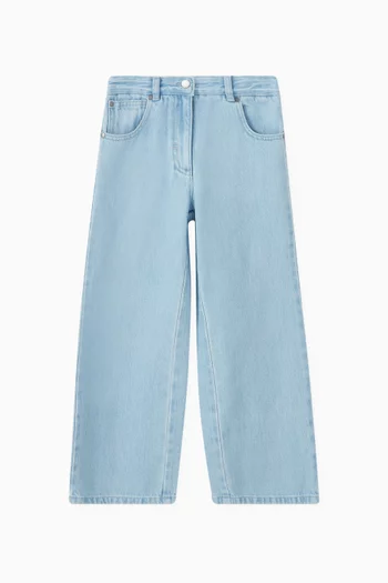 Wide-leg Jeans in Cotton Denim