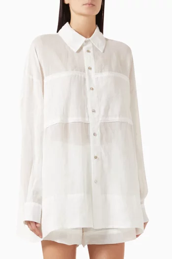 Kai Resort Sleeved Shirt in Ramie
