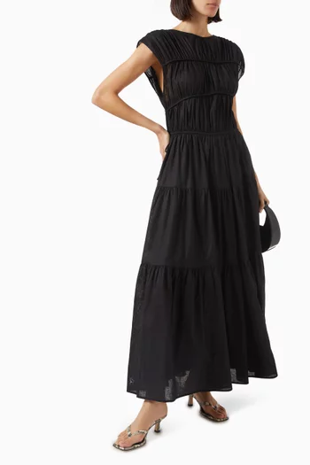 Flynn Tiered Dress in Linen