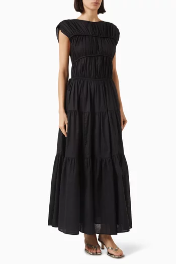 Flynn Tiered Dress in Linen