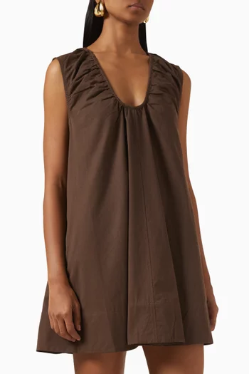 Gabby Scoopneck Mini Dress in Cotton