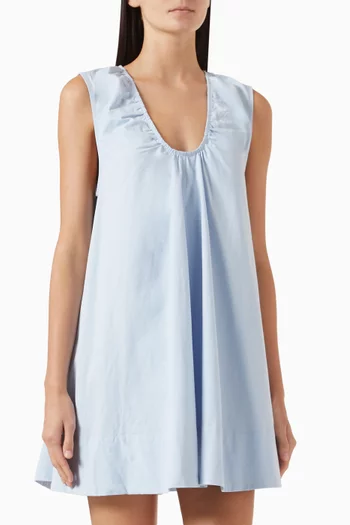 Gabby Scoopneck Mini Dress in Cotton