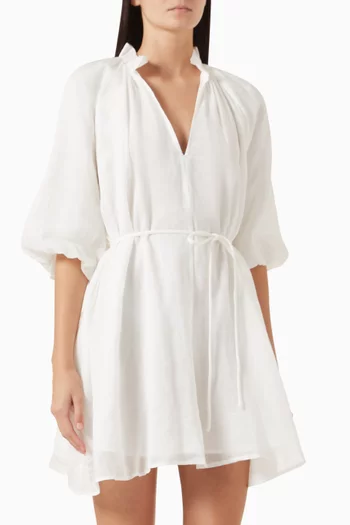 Ellie Smock Dress in Ramie