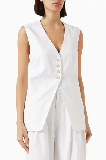 Knox Vest in Linen