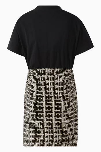 Monogram Printed Dress in Jersey