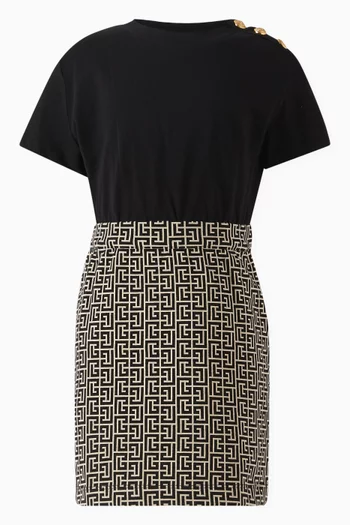 Monogram Printed Dress in Jersey