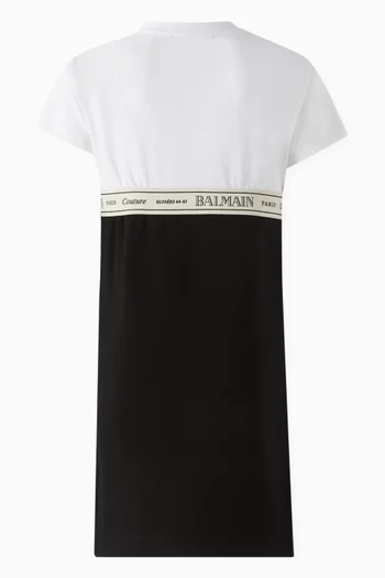 Color Blocked A Line T-shirt Dress