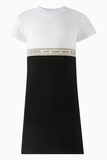 Color Blocked A Line T-shirt Dress