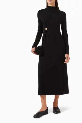 Lucero Drape Dress in Cashmere-wool