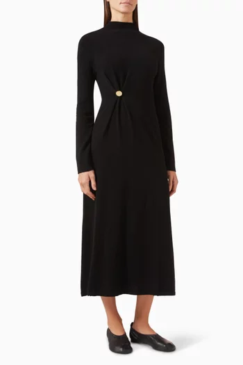 Lucero Drape Dress in Cashmere-wool