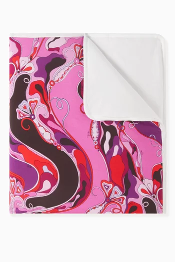 Abstract-printed Blanket in Cotton