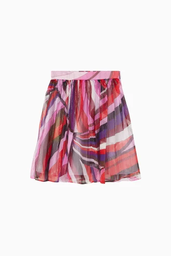 تنورة بنقشة تجريدية